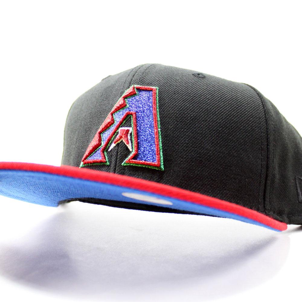 New Era Black/Red/Blue Arizona Diamondbacks 59FIFTY Fitted Hat Blue Under Brim - Image 2