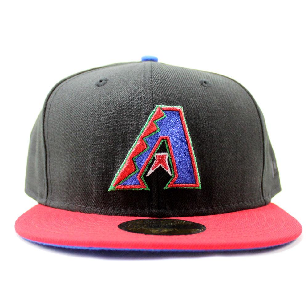 New Era Black/Red/Blue Arizona Diamondbacks 59FIFTY Fitted Hat Blue Under Brim - Image 3