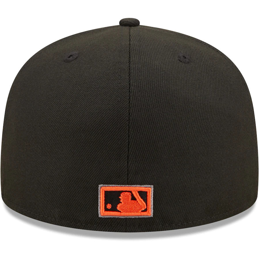 New Era Black San Francisco Giants 25th Anniversary Patch Blackout Pop Undervisor 59FIFTY Fitted Hat - Image 4