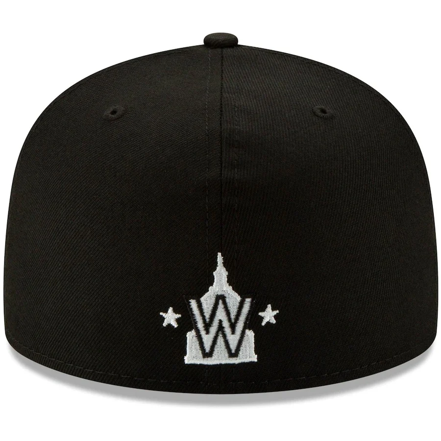 New Era Black Washington Nationals Monochrome Logo Elements 59FIFTY Fitted Hat - Image 3