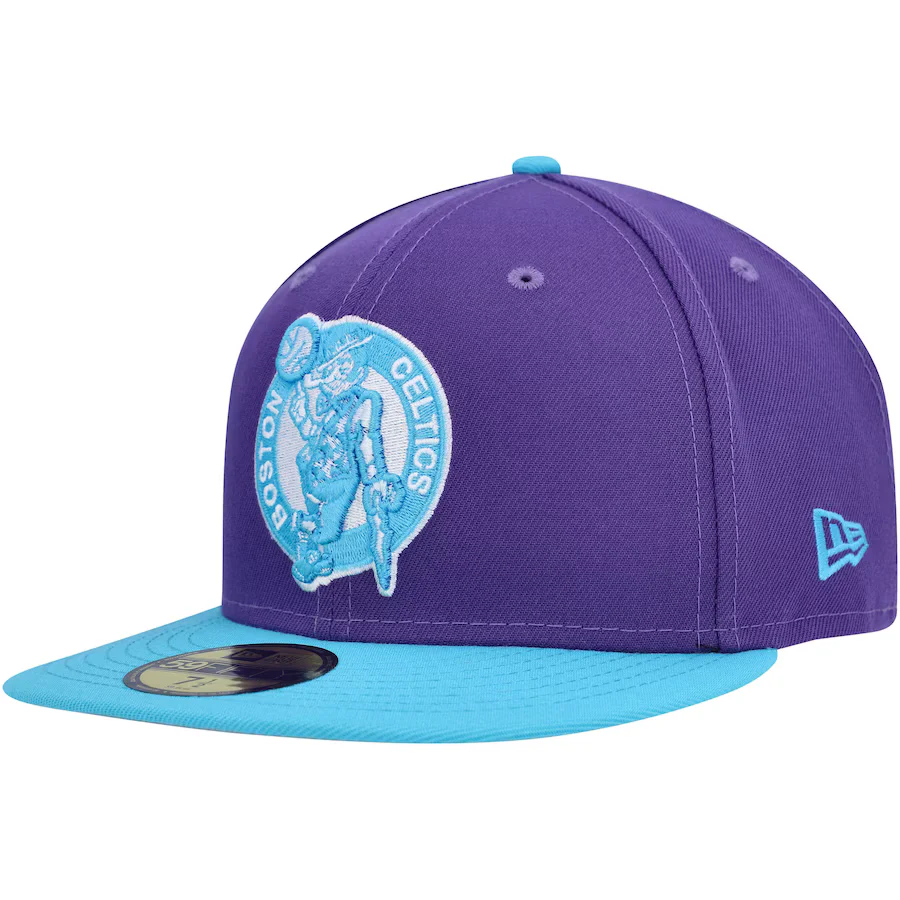 New Era Boston Celtics Purple Vice 2023 59FIFTY Fitted Hat - Image 4