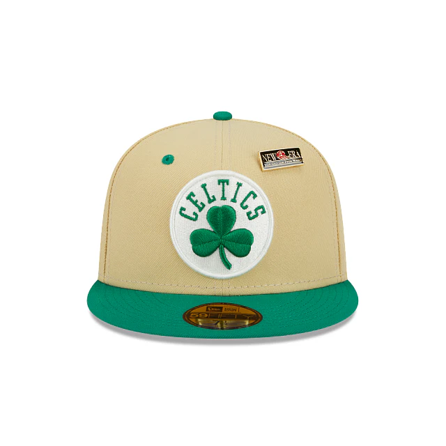 New Era Boston Celtics Tan '59FIFTY Day' 2023 59FIFTY Fitted Hat - Image 2