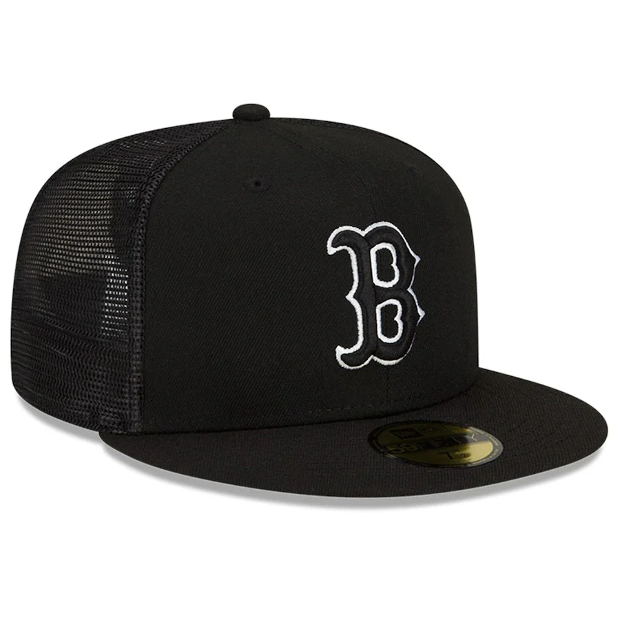 New Era Boston Red Sox Black 2022 Batting Practice 59FIFTY Fitted Hat - Image 4