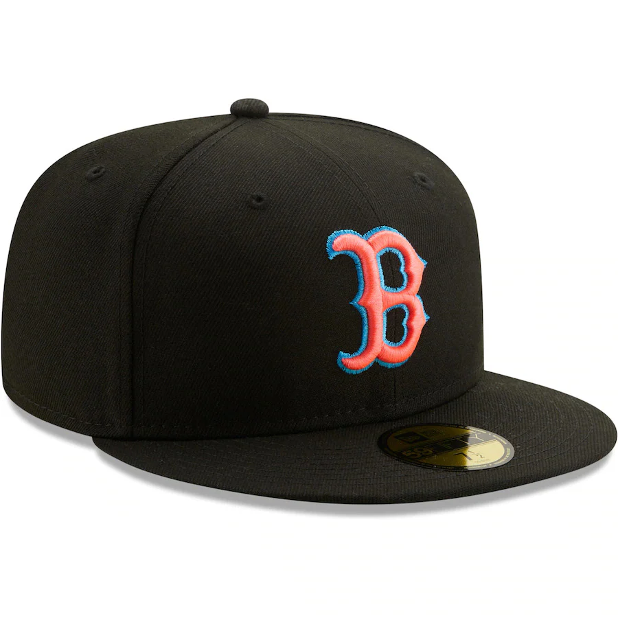 New Era Boston Red Sox Black Glow Undervisor 59FIFTY Fitted Hat - Image 3