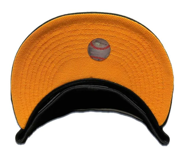 New Era Boston Red Sox Black/Orange Logo Script 59FIFTY Fitted Hat - Image 2