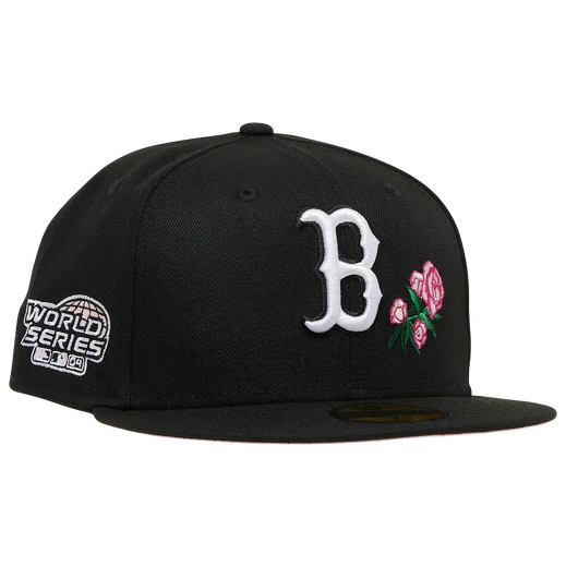 New Era Boston Red Sox Black/Pink Rose 59FIFTY Fitted Hat - Image 4