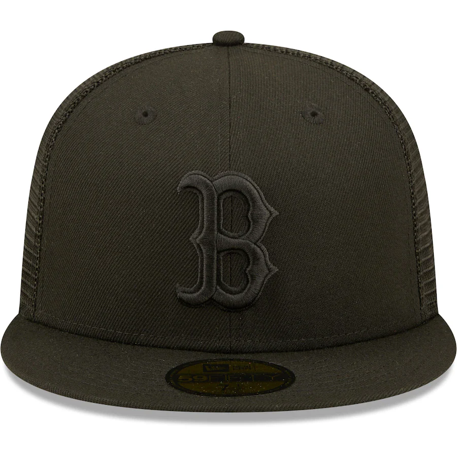New Era Boston Red Sox Blackout Trucker 59FIFTY Fitted Hat - Image 5