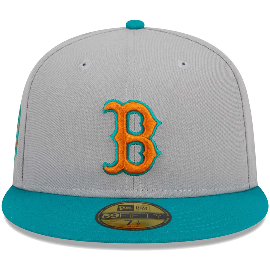 New Era Boston Red Sox Gray/Teal 2023 59FIFTY Fitted Hat - Image 5