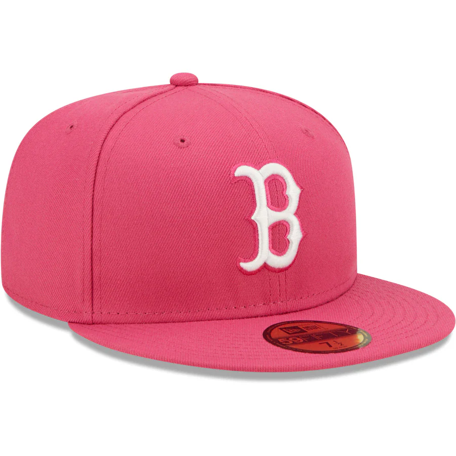 New Era Boston Red Sox Hot Pink 59FIFTY Fitted Hat - Image 4