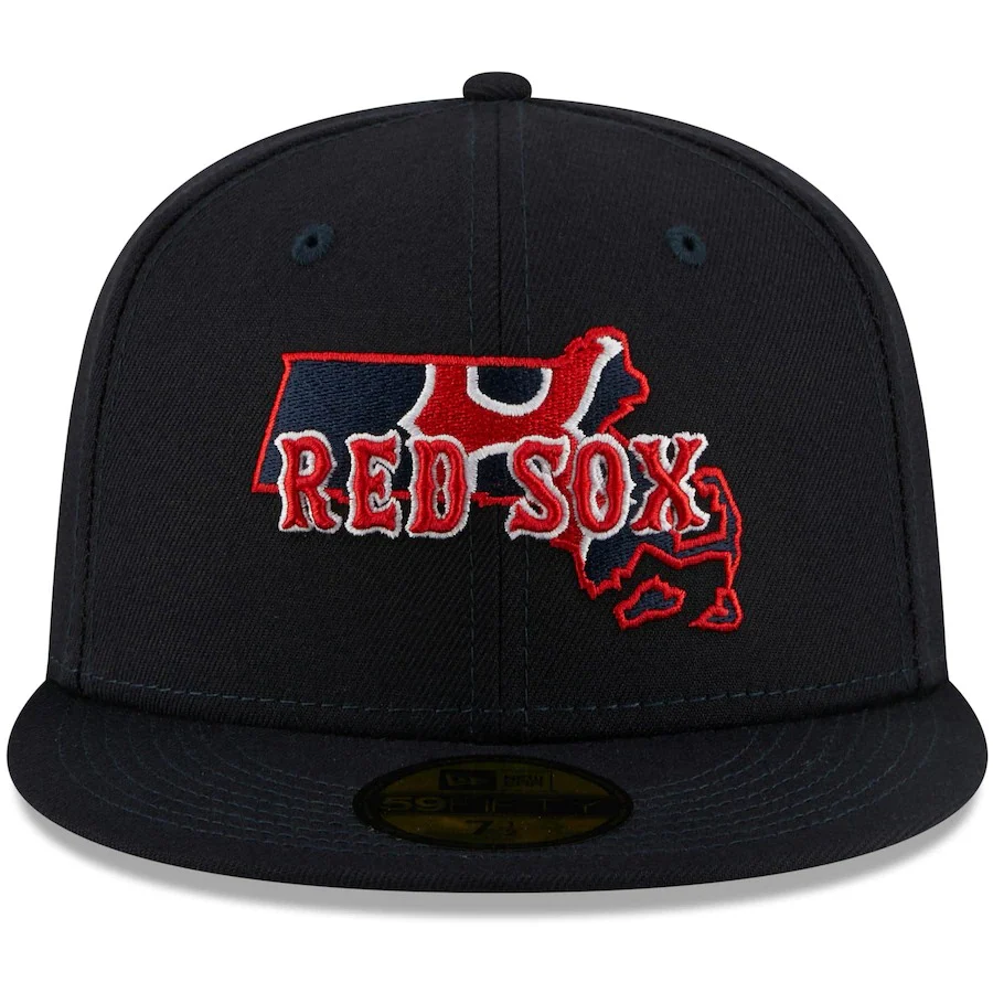 New Era Boston Red Sox Navy Local II 59FIFTY Fitted Hat - Image 4