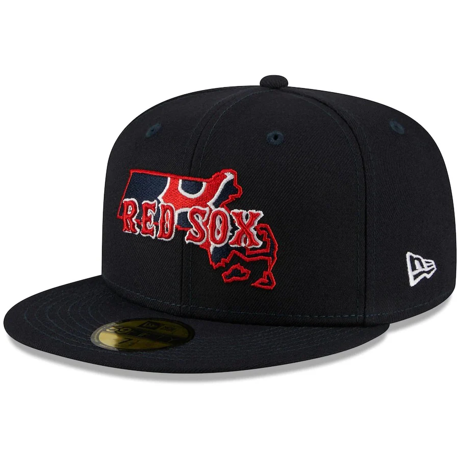 New Era Boston Red Sox Navy Local II 59FIFTY Fitted Hat - Image 5