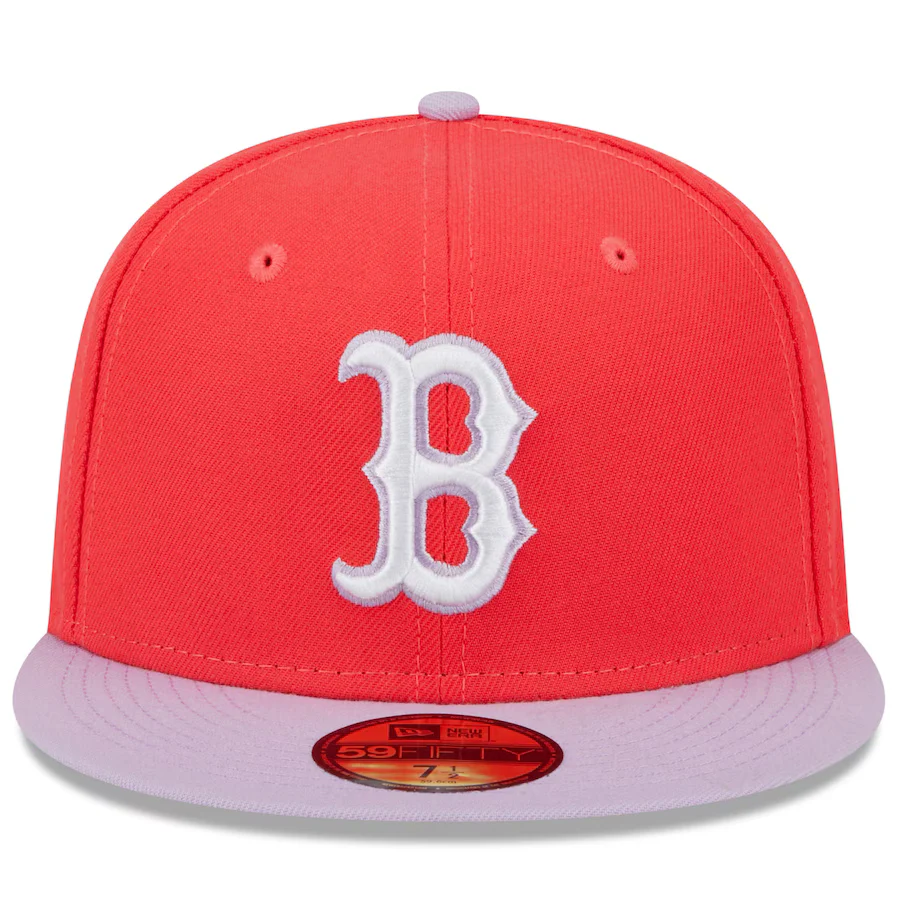 New Era Boston Red Sox Spring Red/Lavender 2023 59FIFTY Fitted Hat - Image 5