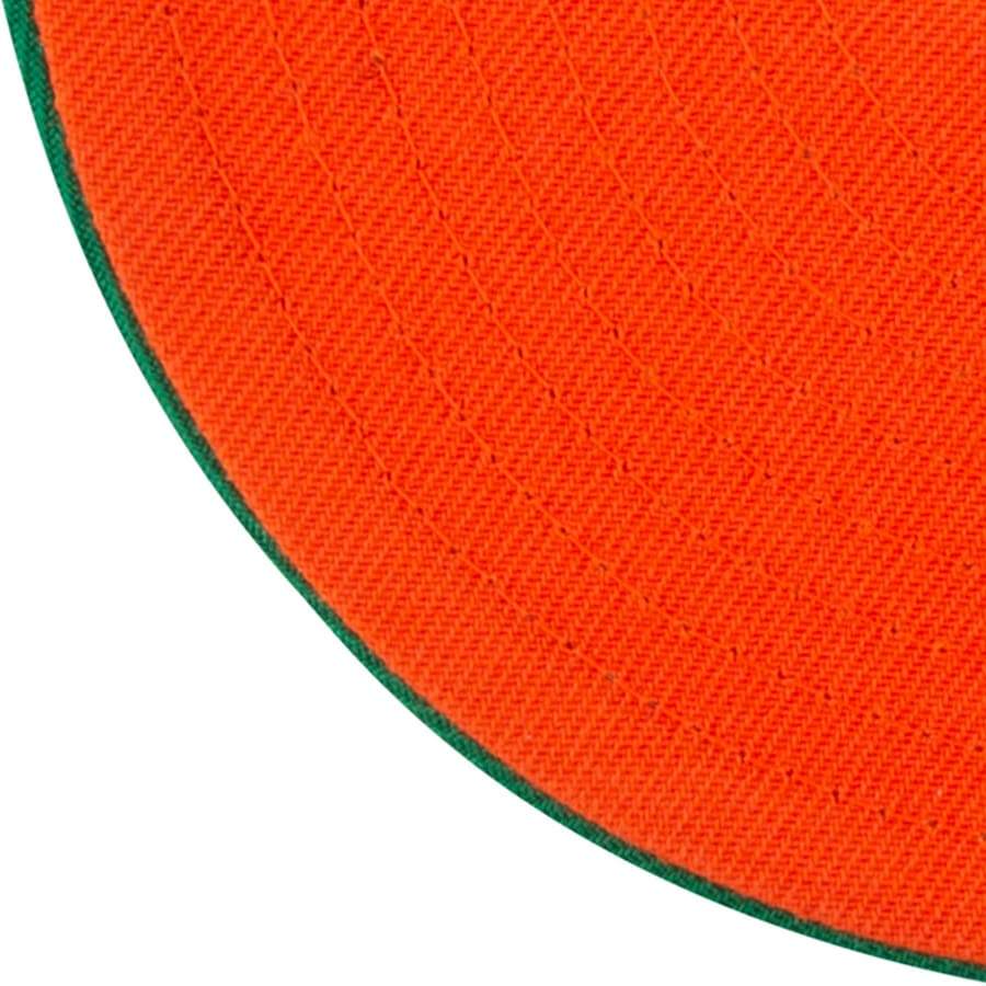 New Era Brooklyn Dodgers Green 1955 World Series Champion Cooperstown Orange Undervisor 59FIFTY Fitted Hat - Image 5