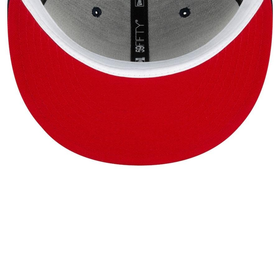 New Era Brooklyn Dodgers Navy Cooperstown Collection Oceanside Red Under Visor 59FIFTY Fitted Hat - Image 5