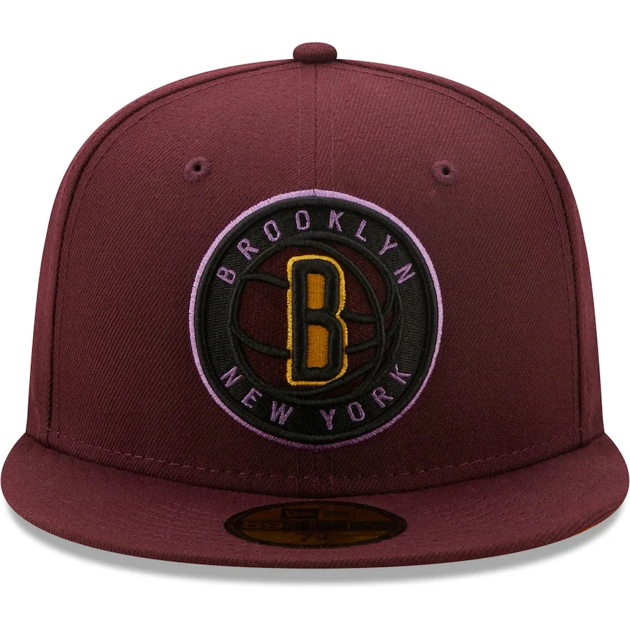 New Era Brooklyn Nets Maroon Color Pack 59FIFTY Fitted Hat - Image 5