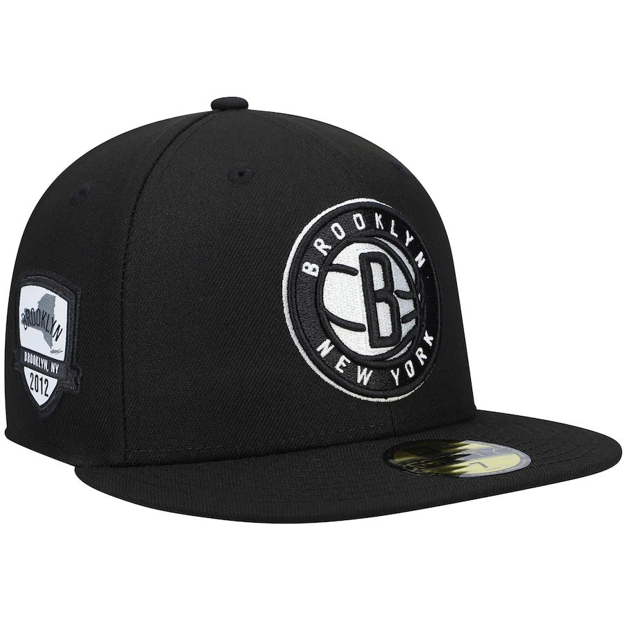 New Era Brooklyn Nets New Era Black City Side 59FIFTY Fitted Hat