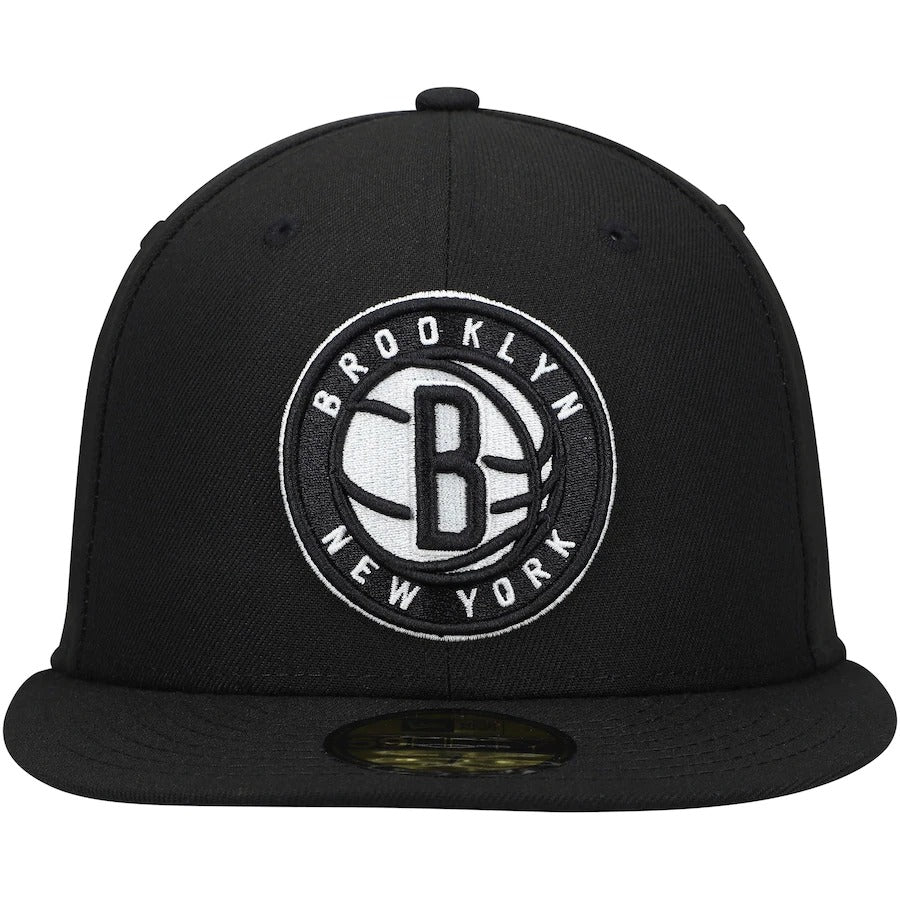 New Era Brooklyn Nets New Era Black City Side 59FIFTY Fitted Hat - Image 2