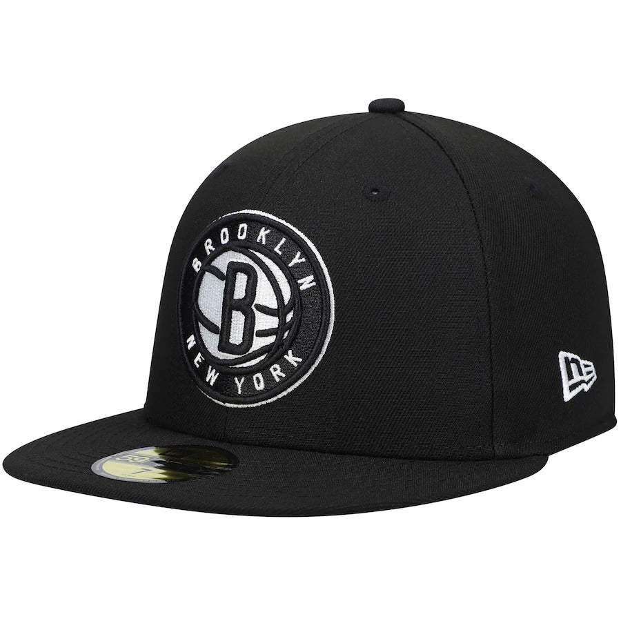 New Era Brooklyn Nets New Era Black City Side 59FIFTY Fitted Hat - Image 4