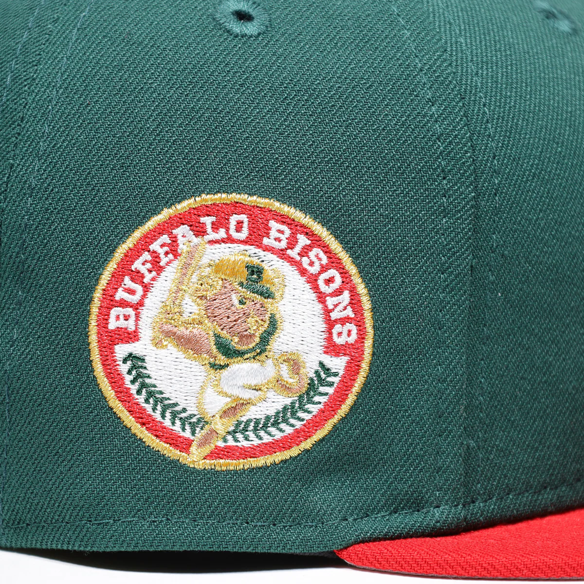 New Era Buffalo Bisons Buster Dark Green/Red 59FIFTY Fitted Hat - Image 5