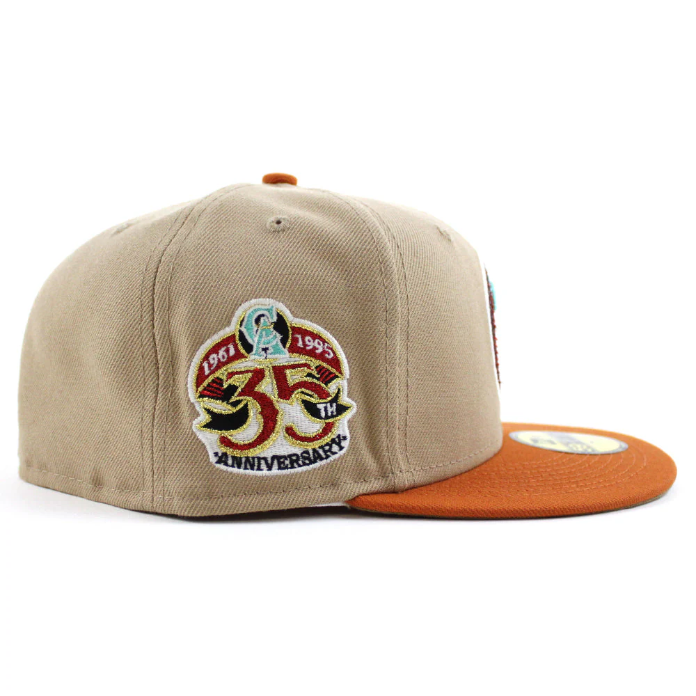 New Era California Angels Khaki/Orange 35th Anniversary 59FIFTY Fitted Hat - Image 3