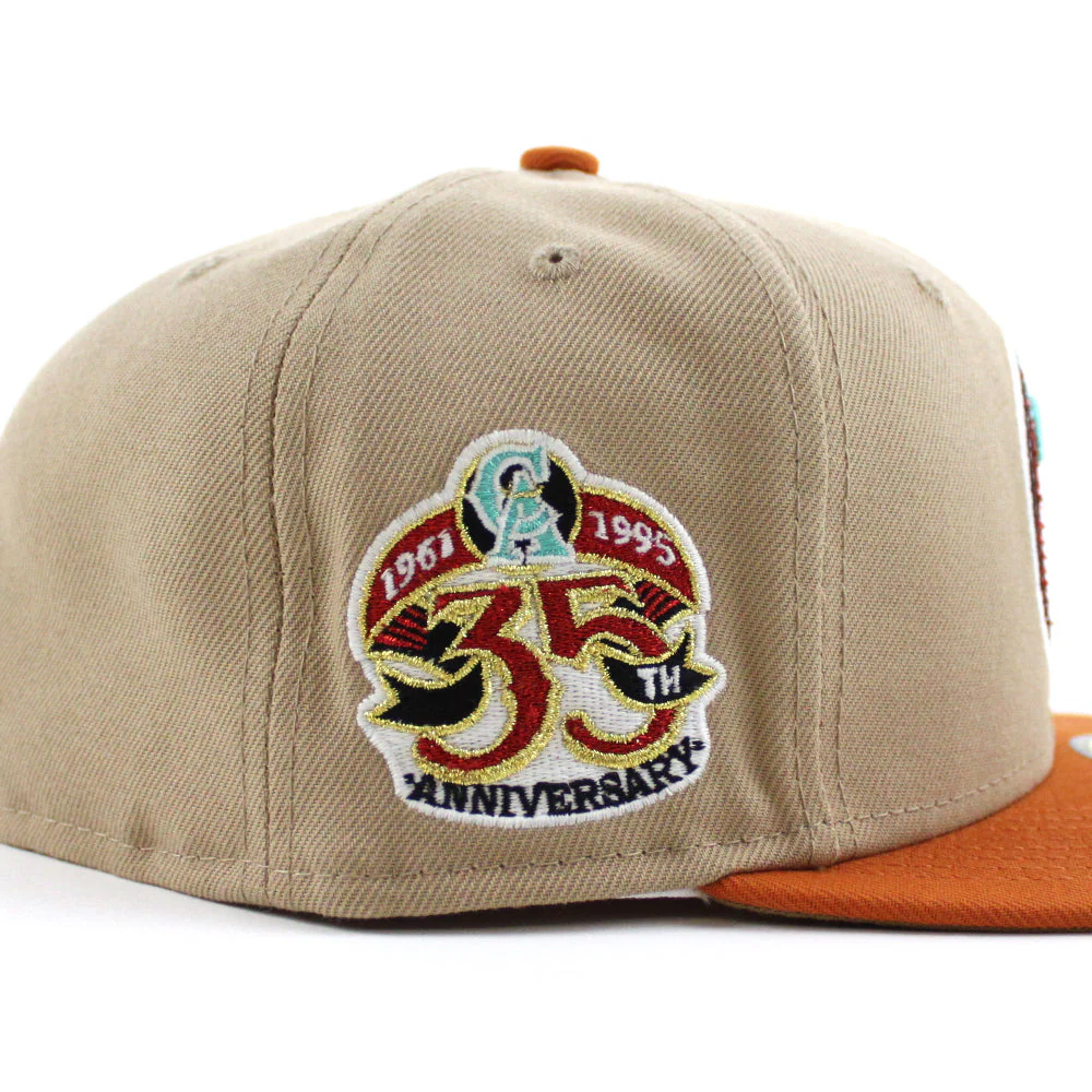 New Era California Angels Khaki/Orange 35th Anniversary 59FIFTY Fitted Hat - Image 6