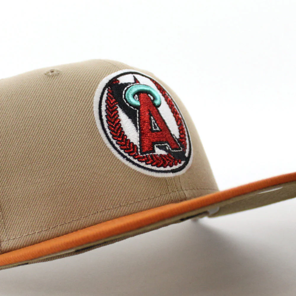 New Era California Angels Khaki/Orange 35th Anniversary 59FIFTY Fitted Hat - Image 7