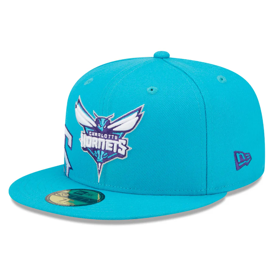New Era Charlotte Hornets Side Arch Jumbo 59FIFTY Fitted Hat - Image 4