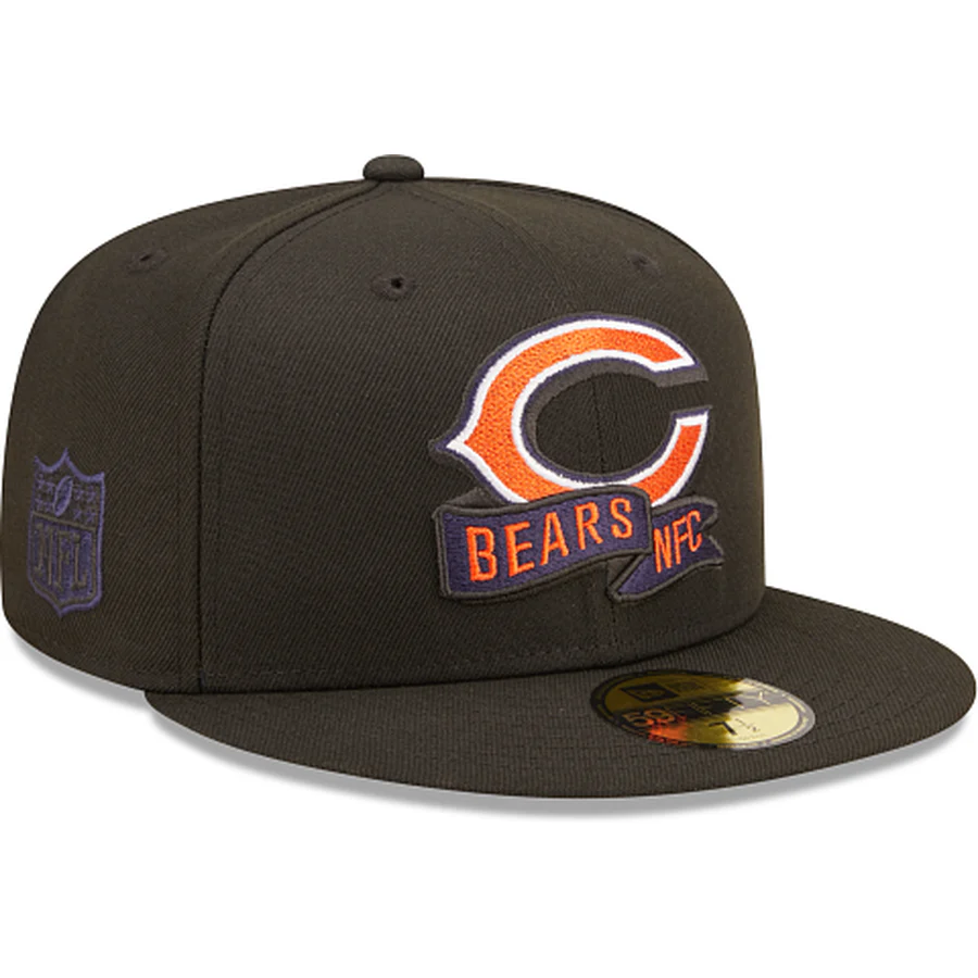 New Era Chicago Bears 2022 Sideline Black 59FIFTY Fitted Hat