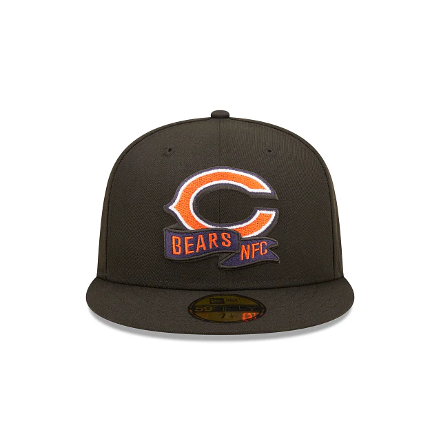 New Era Chicago Bears 2022 Sideline Black 59FIFTY Fitted Hat - Image 2