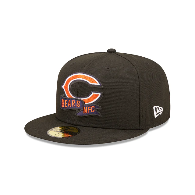 New Era Chicago Bears 2022 Sideline Black 59FIFTY Fitted Hat - Image 3