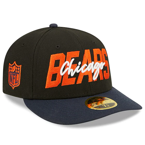 New Era Chicago Bears Black/Navy 2022 NFL Draft Low Profile 59FIFTY Fitted Hat - Image 3