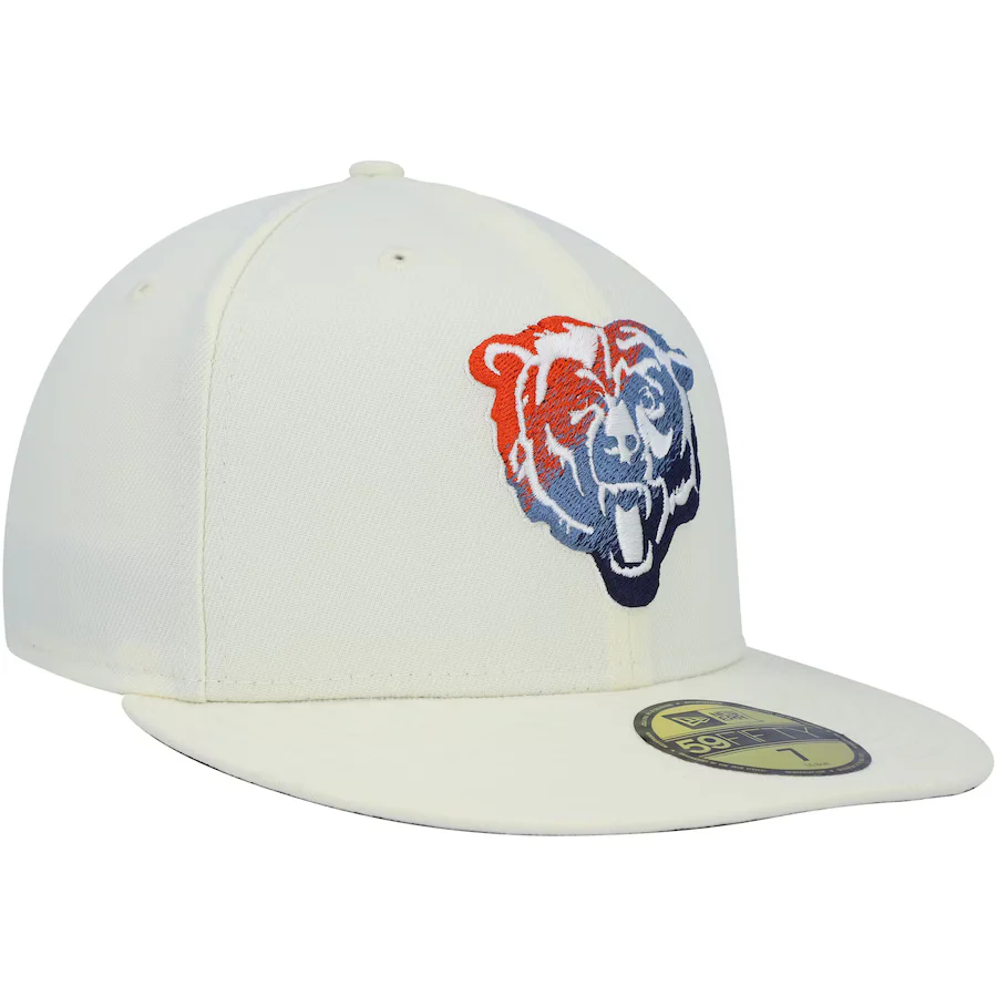 New Era Chicago Bears Cream Chrome Color Dim 59FIFTY Fitted Hat - Image 4
