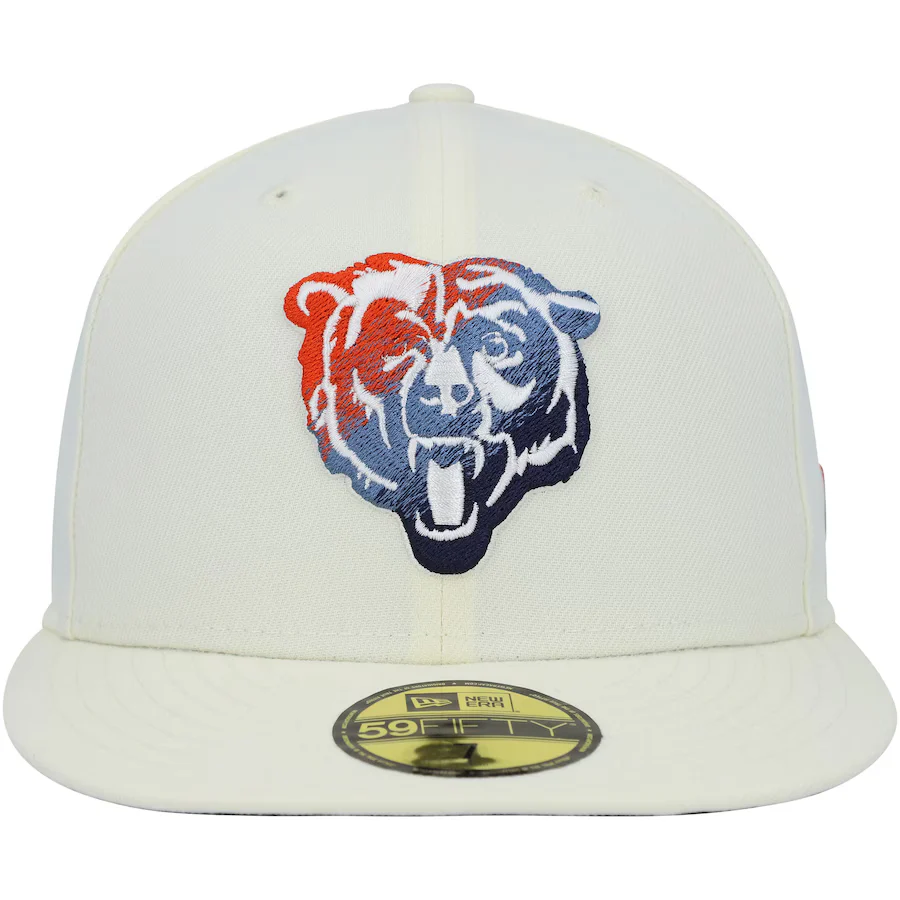 New Era Chicago Bears Cream Chrome Color Dim 59FIFTY Fitted Hat - Image 5