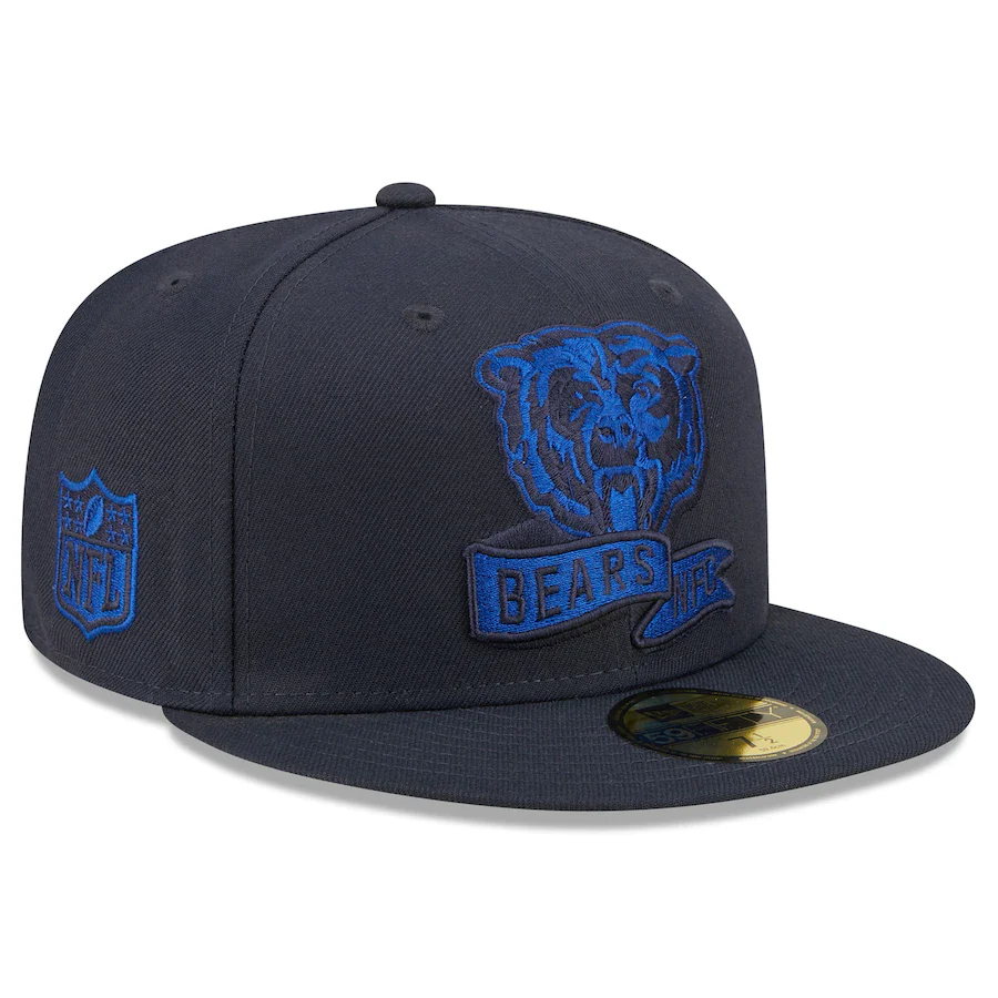 New Era Chicago Bears Navy Tonal 2022 Sideline 59FIFTY Fitted Hat