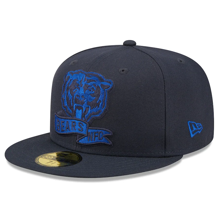 New Era Chicago Bears Navy Tonal 2022 Sideline 59FIFTY Fitted Hat - Image 4