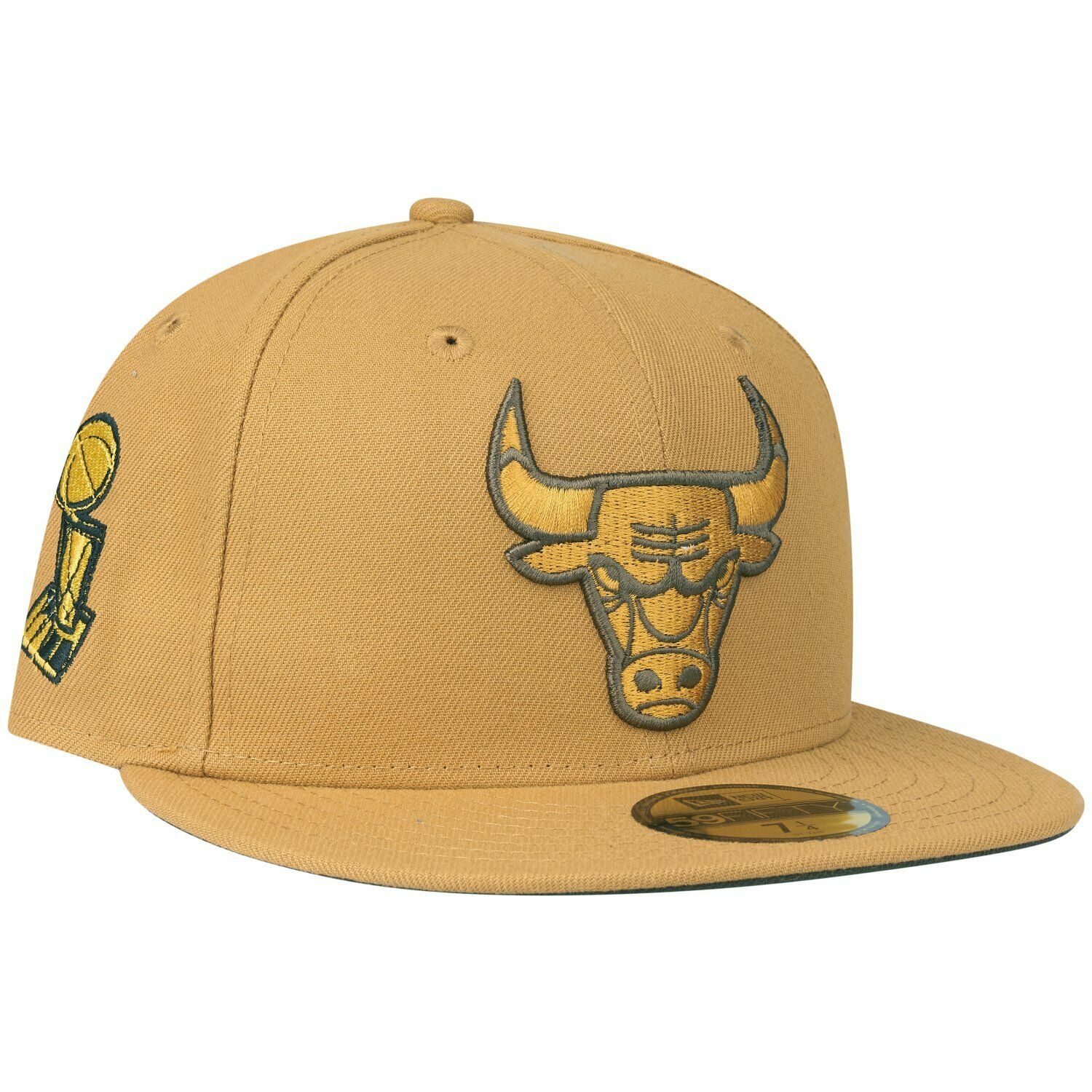 New Era Chicago Bulls Championship Patch Panama Tan 59FIFTY Fitted Hat - Image 4