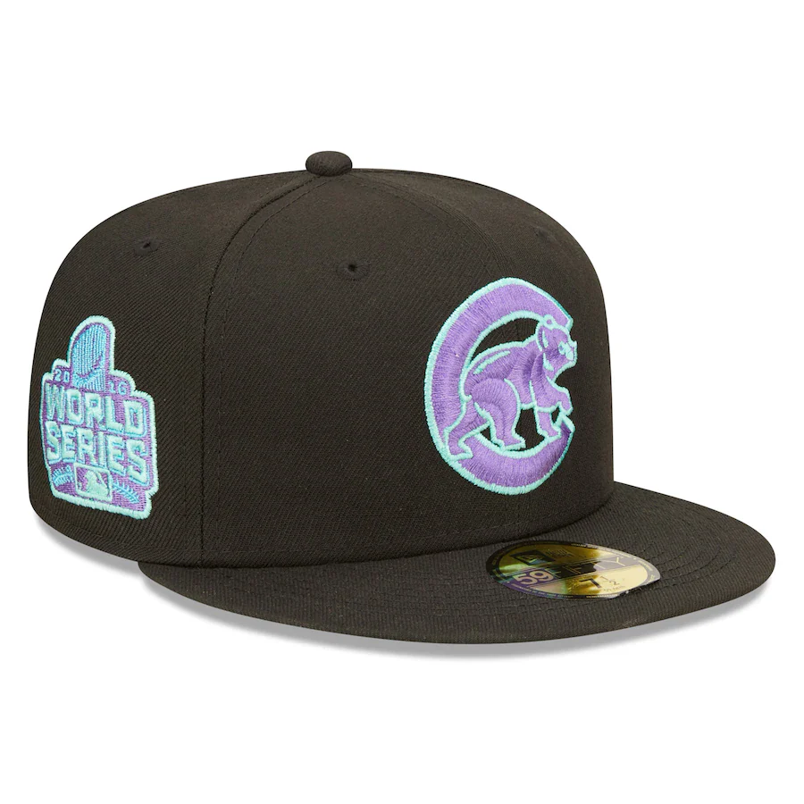 New Era Chicago Cubs 2016 World Series Black Light 59FIFTY Fitted Hat