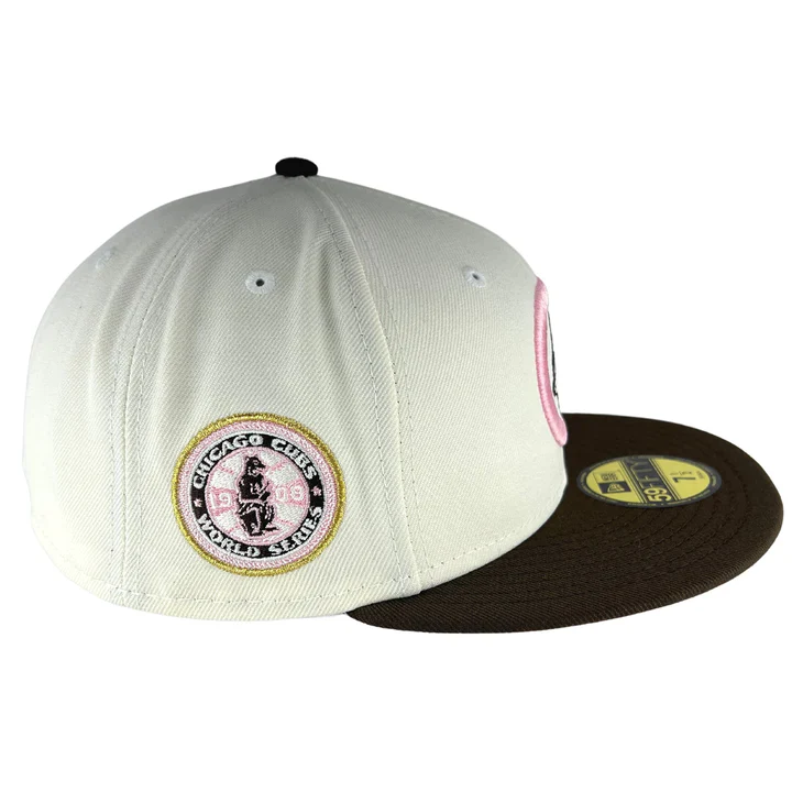 New Era Chicago Cubs 1908 World Series Chrome/Walnut 59FIFTY Fitted Hat - Image 3