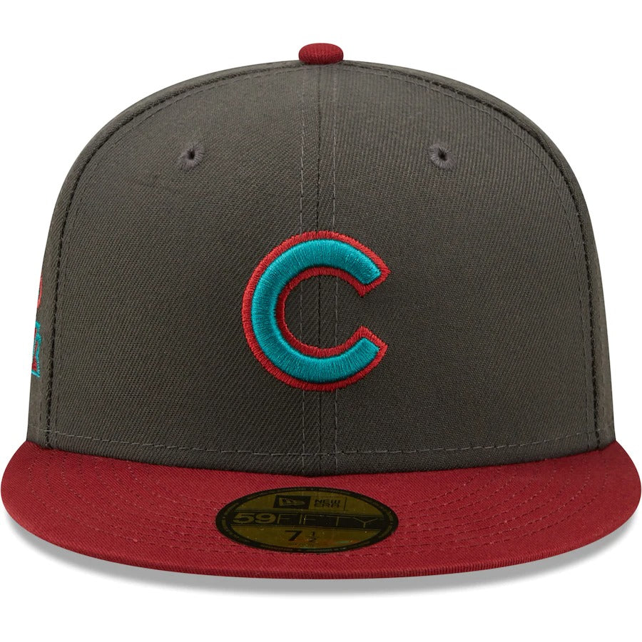New Era Chicago Cubs Graphite/Cardinal 1990 MLB All-Star Game Titlewave 59FIFTY Fitted Hat - Image 2