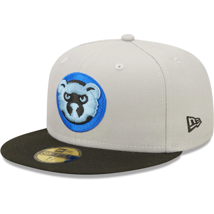 New Era Chicago Cubs Wrigley Field Gray/Black Blue Undervisor 2022 59FIFTY Fitted Hat - Image 4