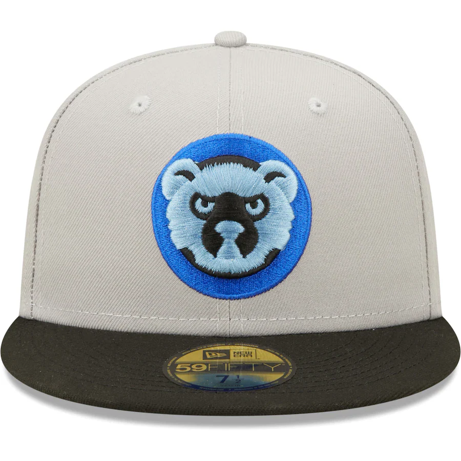 New Era Chicago Cubs Wrigley Field Gray/Black Blue Undervisor 2022 59FIFTY Fitted Hat - Image 5