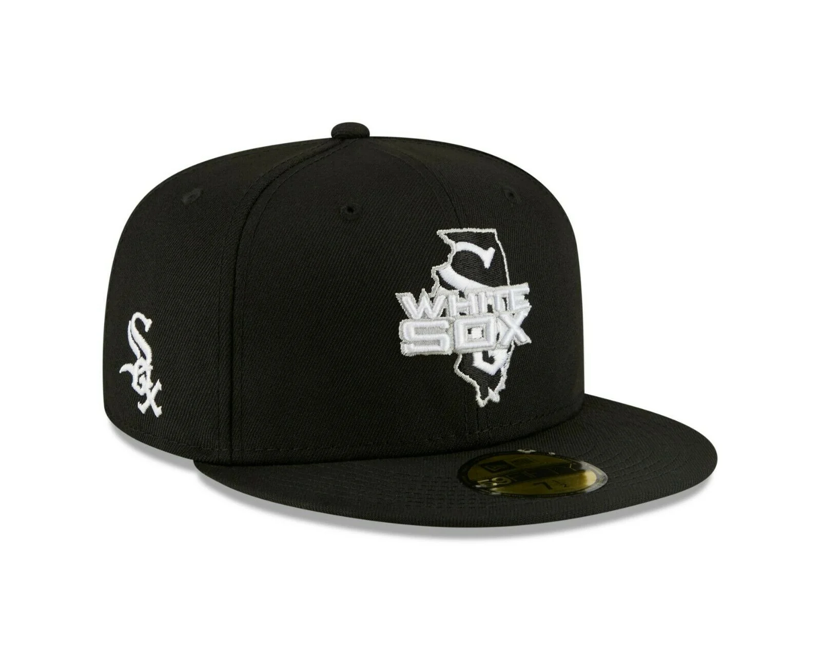 New Era Chicago White Sox Black Local State Patch 59FIFTY Fitted Hat - Image 2