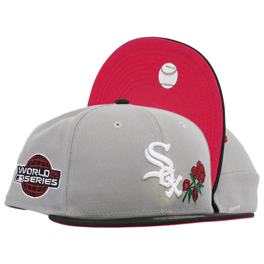 New Era Chicago White Sox Grey/Black Red Rose 59FIFTY Fitted Hat - Image 2