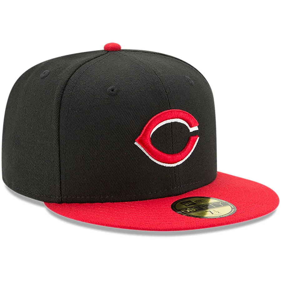 New Era Cincinnati Reds Black/Red Alternate Authentic Collection On-Field 59FIFTY Fitted Hat - Image 3