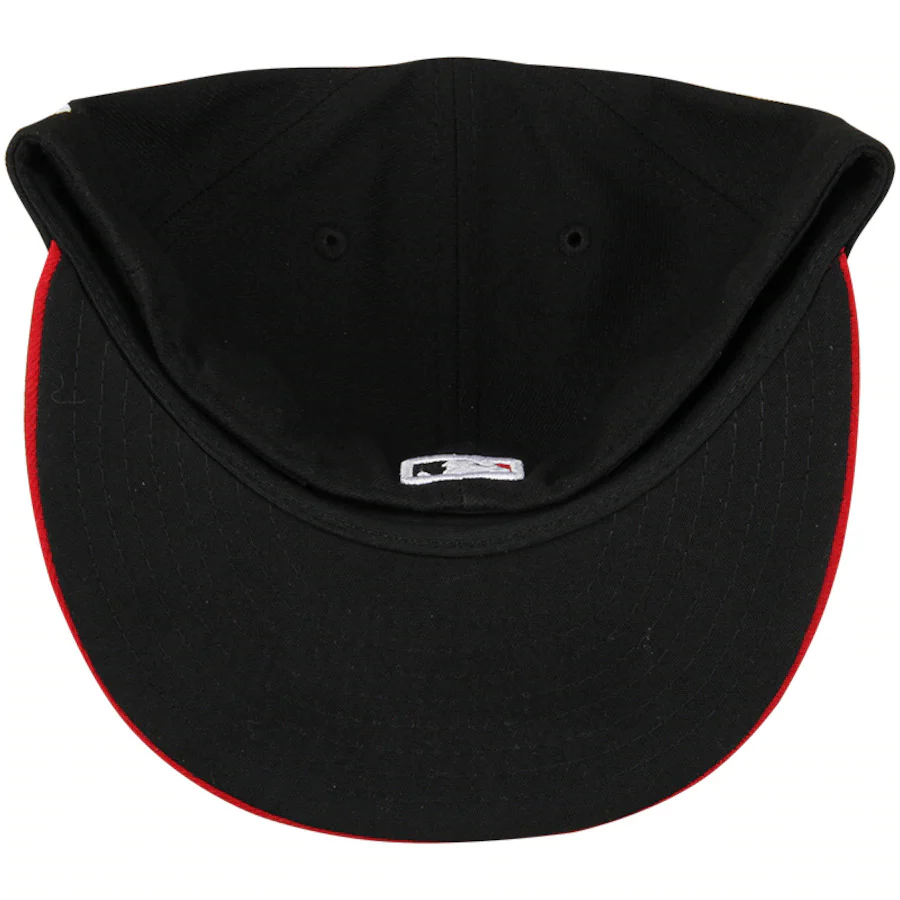 New Era Cincinnati Reds Black/Red Alternate Authentic Collection On-Field 59FIFTY Fitted Hat - Image 5