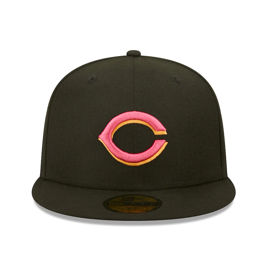 New Era Cincinnati Reds Black Summer Sherbet 59FIFTY Fitted Hat - Image 5
