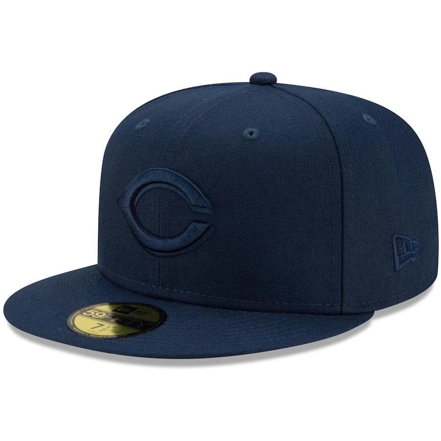 New Era Cincinnati Reds Navy Cooperstown Collection Oceanside Red Under Visor 59FIFTY Fitted Hat - Image 2