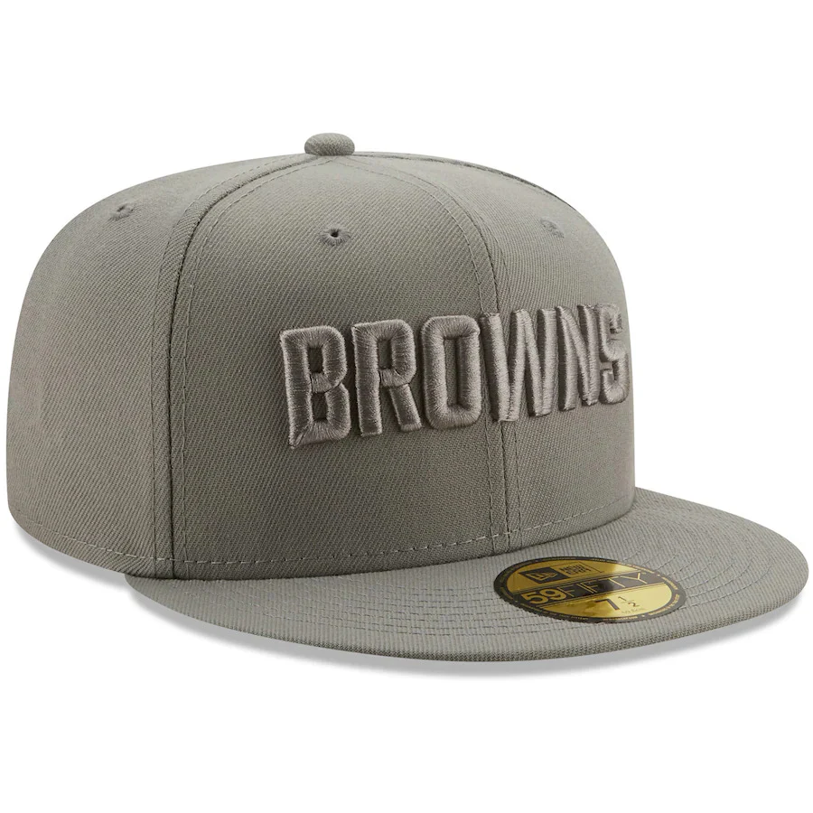 New Era Cleveland Browns Gray Color Pack 59FIFTY Fitted Hat - Image 3