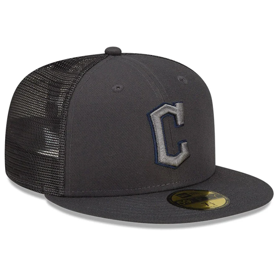 New Era Cleveland Guardians Graphite 2022 Batting Practice 59FIFTY Fitted Hat - Image 4