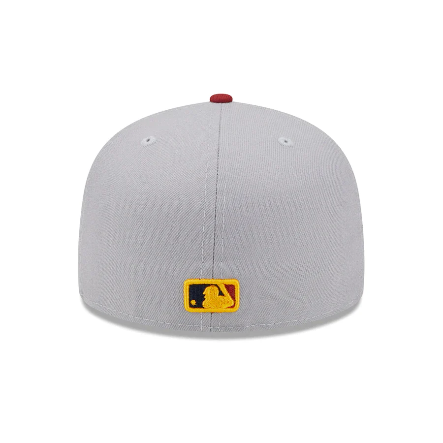 New Era Cleveland Guardians Gray/Red Navy Undervisor 59FIFTY Fitted Hat - Image 3